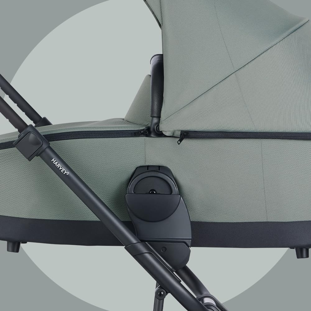 Easywalker Höhenadapter +8 cm – AUSSCHLIESSLICH für Harvey5 Kinderwagen (Nicht für Harvey1 oder Harvey3) – einfach klickbar, abnehmbar – Schwarz, 1 Paar (Links + Rechts)