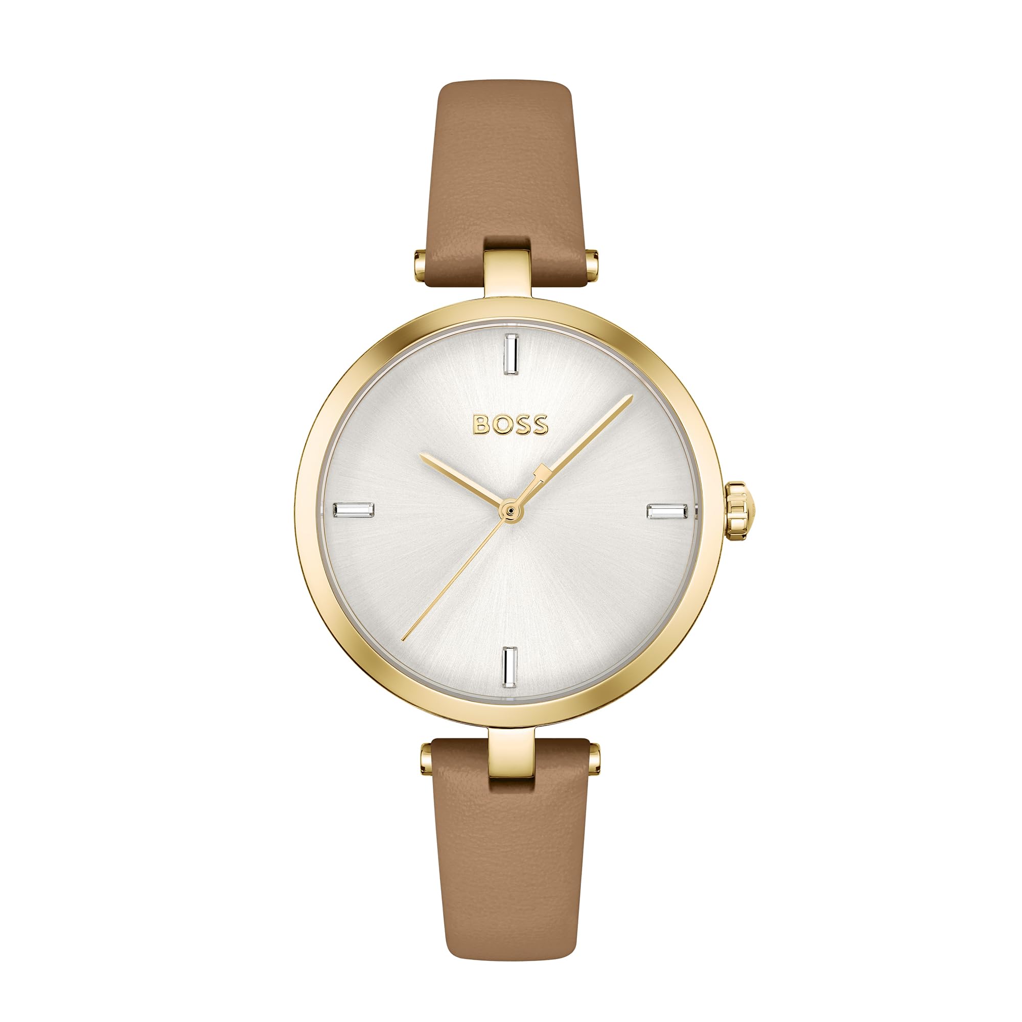 BOSS Damenuhr Felina - Analog Quarz Mit Edelstahlarmband Champagne Zifferblatt