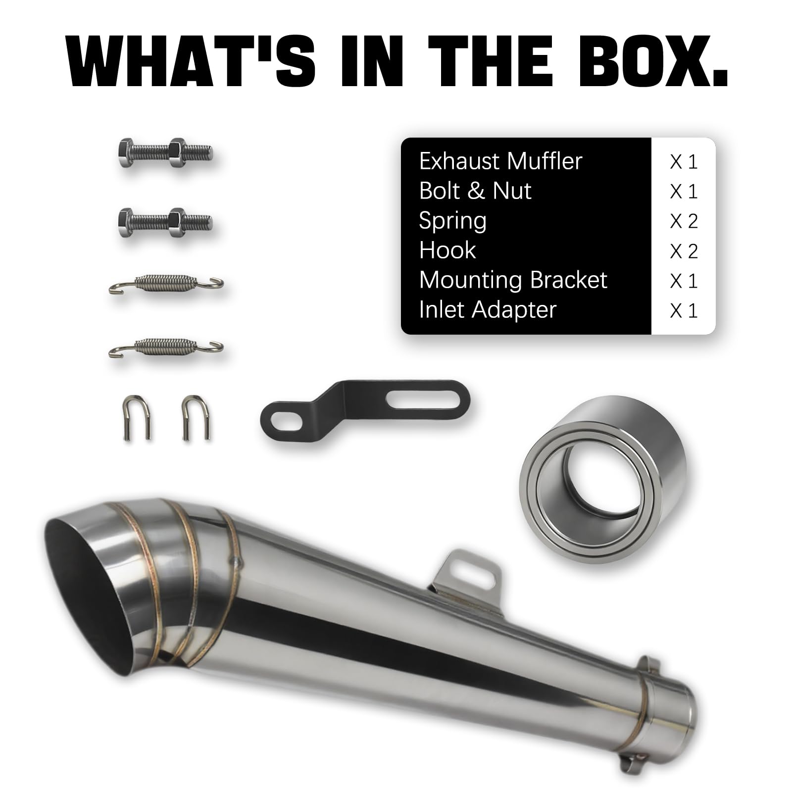 Sparkmods Motorcycle Slip-on Exhaust Muffler for Ruckus, Cafe