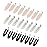 Wobe 24 Pcs No Bend Hair Clips Pin Curl Creaseless Clips No Crease Hair Clip for Hairstyle Bangs Finger Waves Makeup Application Hairdressing Hairpins Styling Clips for Hair Salon Black Pink White