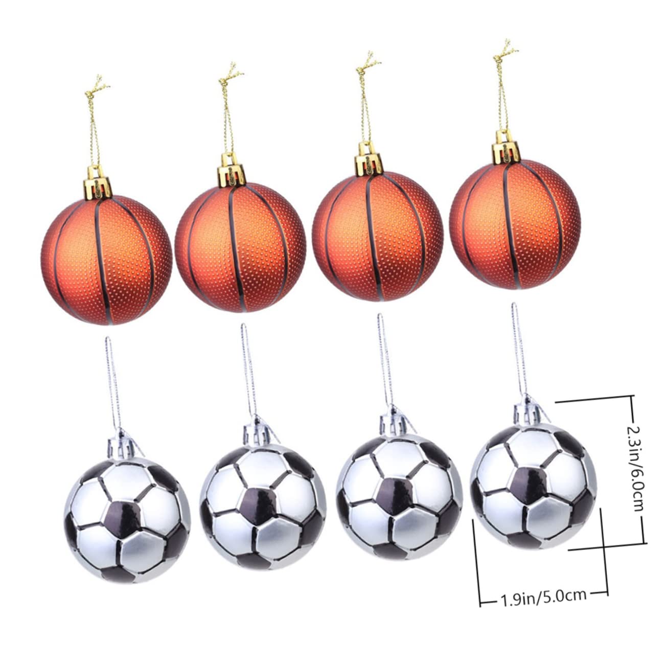 Alipis 3 Juegos De 12 Piezas De Bolas De Navidad Deportivas Adornos De Árbol Colgantes Adornos Navideños De Baloncesto Decoración Navideña Suministros Navideños Bolas Navideñas De