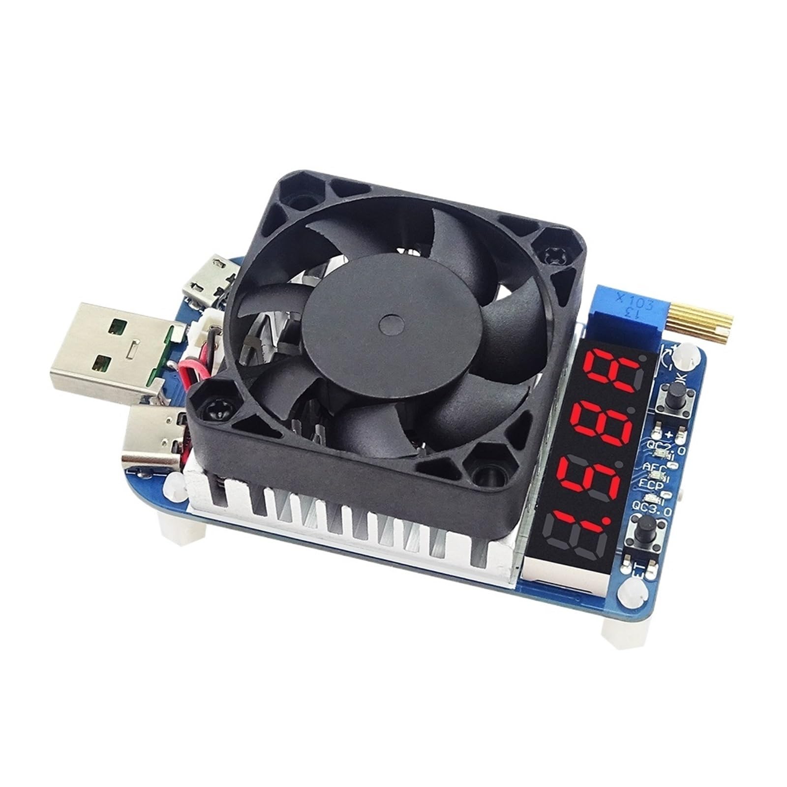 LEOTNNDQ HD25 HD35 Trigger QC2.0 QC3.0 Electronic USB Load resistor Discharge battery test adjustable current voltage for meter 35w(HD25)