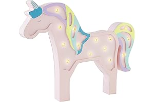 Mud Pie Unicorn Wood Night Light