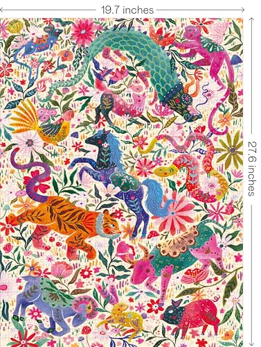 Elena Essex Rompecabezas para Adultos - Animales del Zodiaco | Rompecabezas de 1000 piezas | Dragón, Animal, Tigre, Caballo, Gato | Tamaño 27.5x19.7 pulgadas miniatura 3