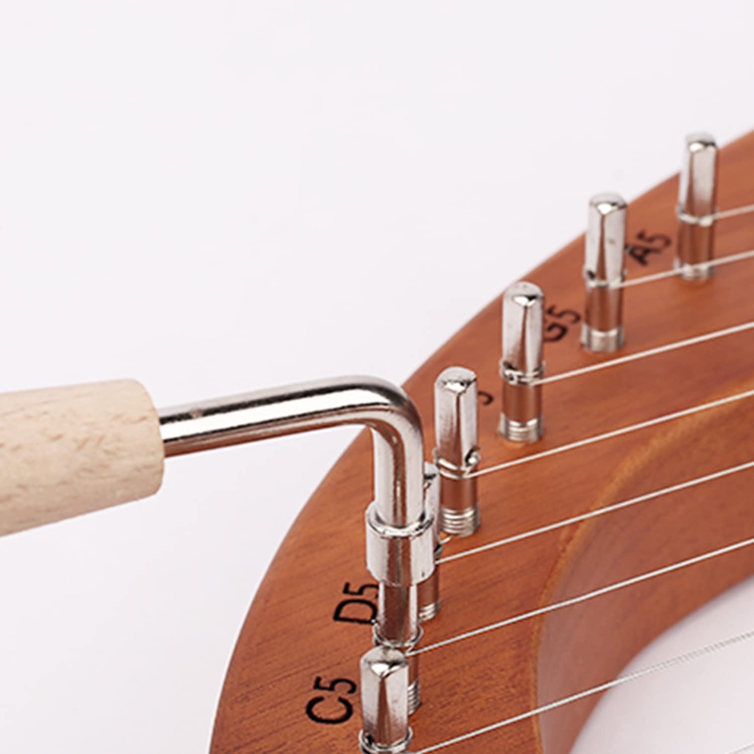 Lyre Harp 7 Strun Wzór Harfa Z Kluczem Strojeniowym, Instrukcja Obsługi, Dodatkowe Struny, Kostki Dla Dorosłych Dzieci I Początkujących,Harfa