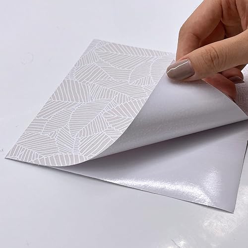 Miniatura 3 de Calcomanías de vinilo para azulejos de pared autoadhesivas, calcomanías impermeables para salpicaduras en muro de cocina y baño, hojas abstractas