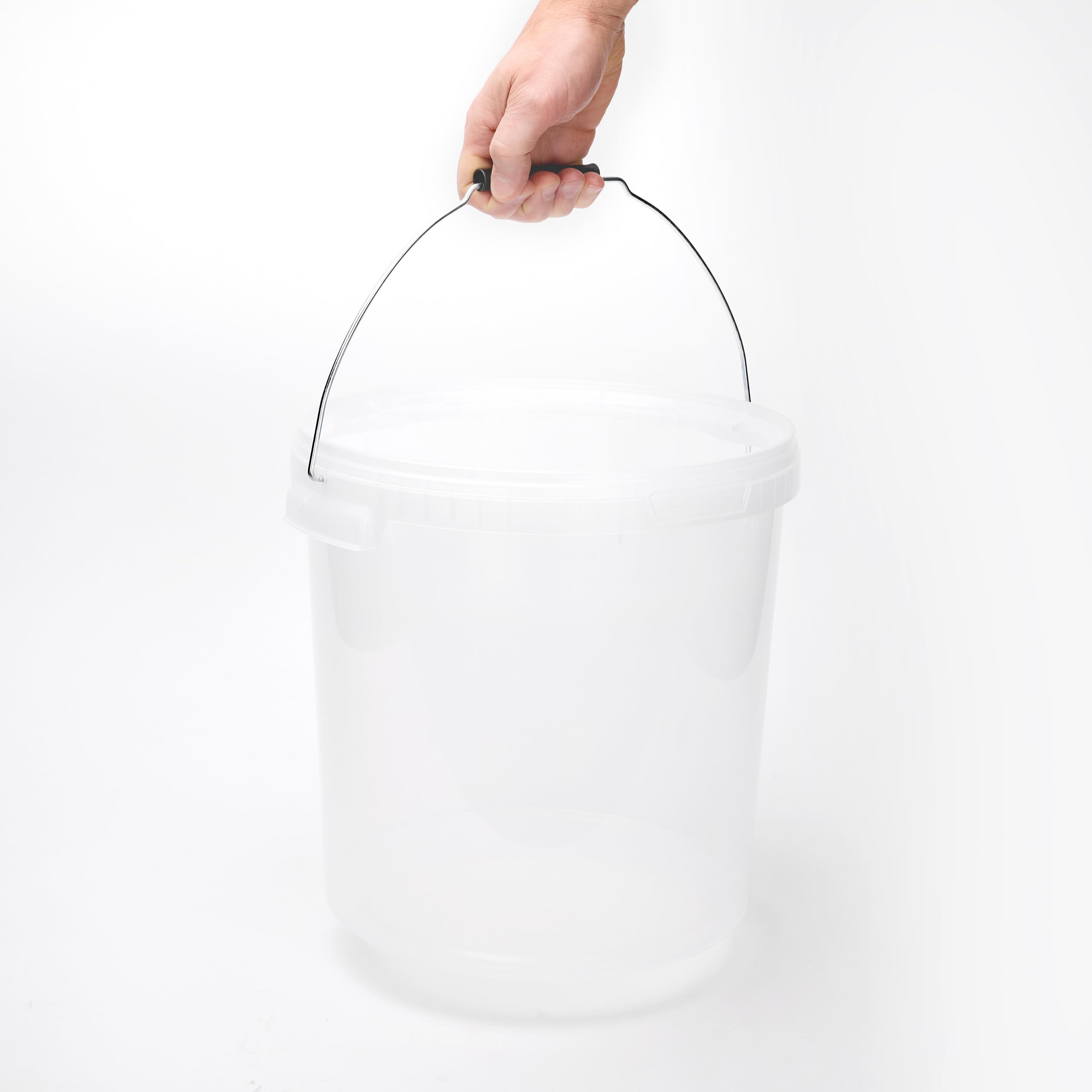 Garronda 20 Liter 5 Stück Eimer mit Deckel Transparent Behälter GD-0116