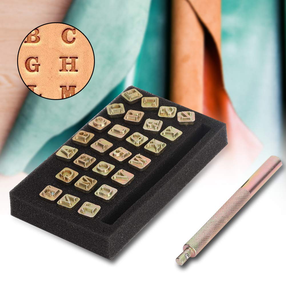 sellos de piel con letras de 6 mm para grabado de piel con alfabeto y herramienta de tallado para manualidades y cuero