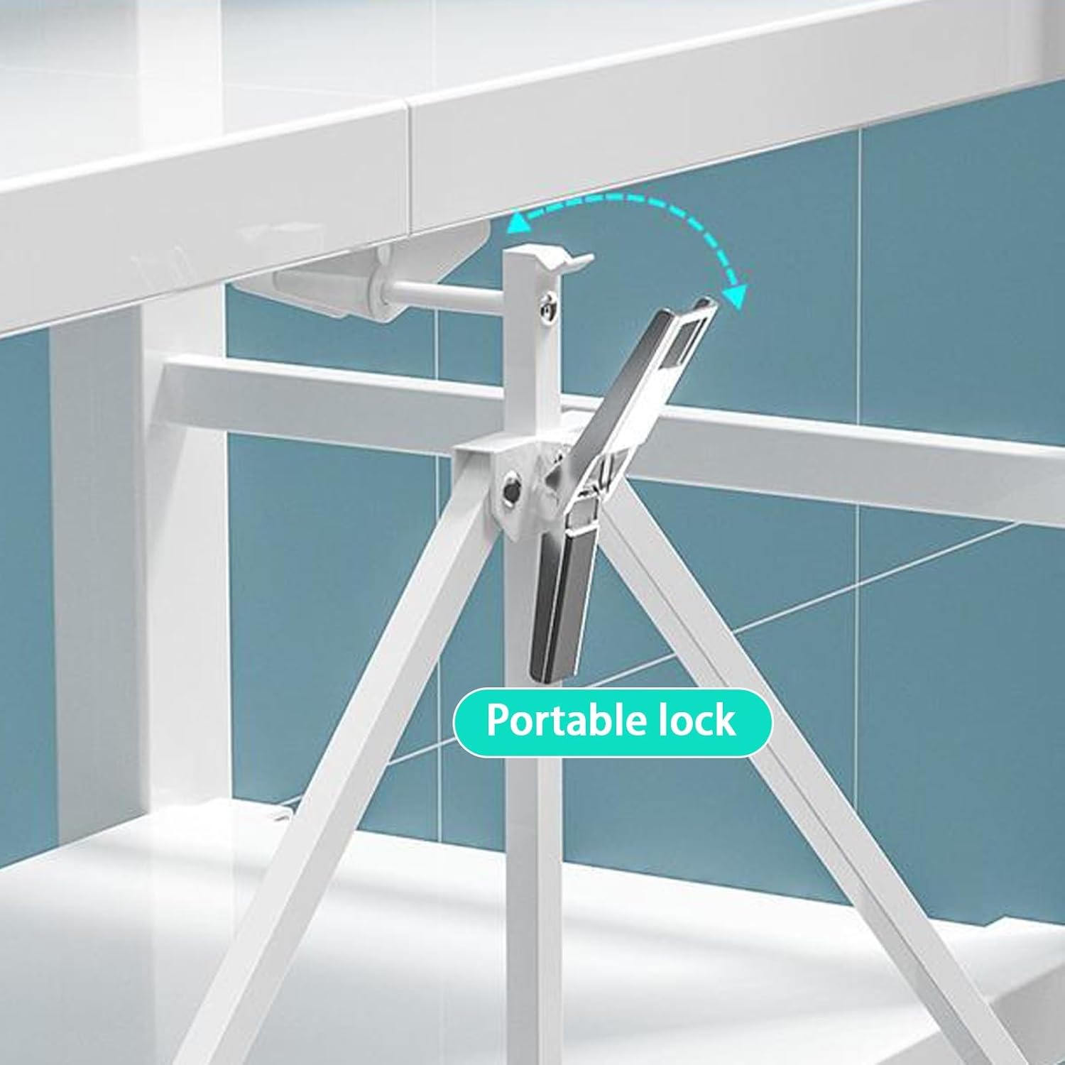 Over The Toilet Storage Rack, Folded Over The Toilet Storage Cabinet, 3 Tier Metal Toilet Shelf, Installation-Free, for Bathroom, Restroom