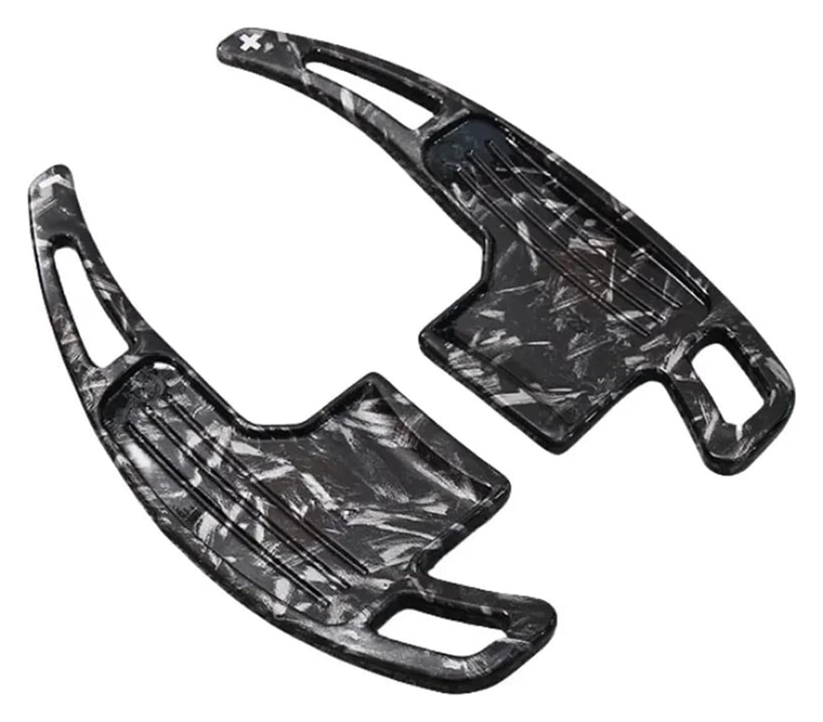 Center Console Trim for Mustang 2015-2023 Steering Wheel Shift Paddle Extended Shifter Trim(Forged Carbon)