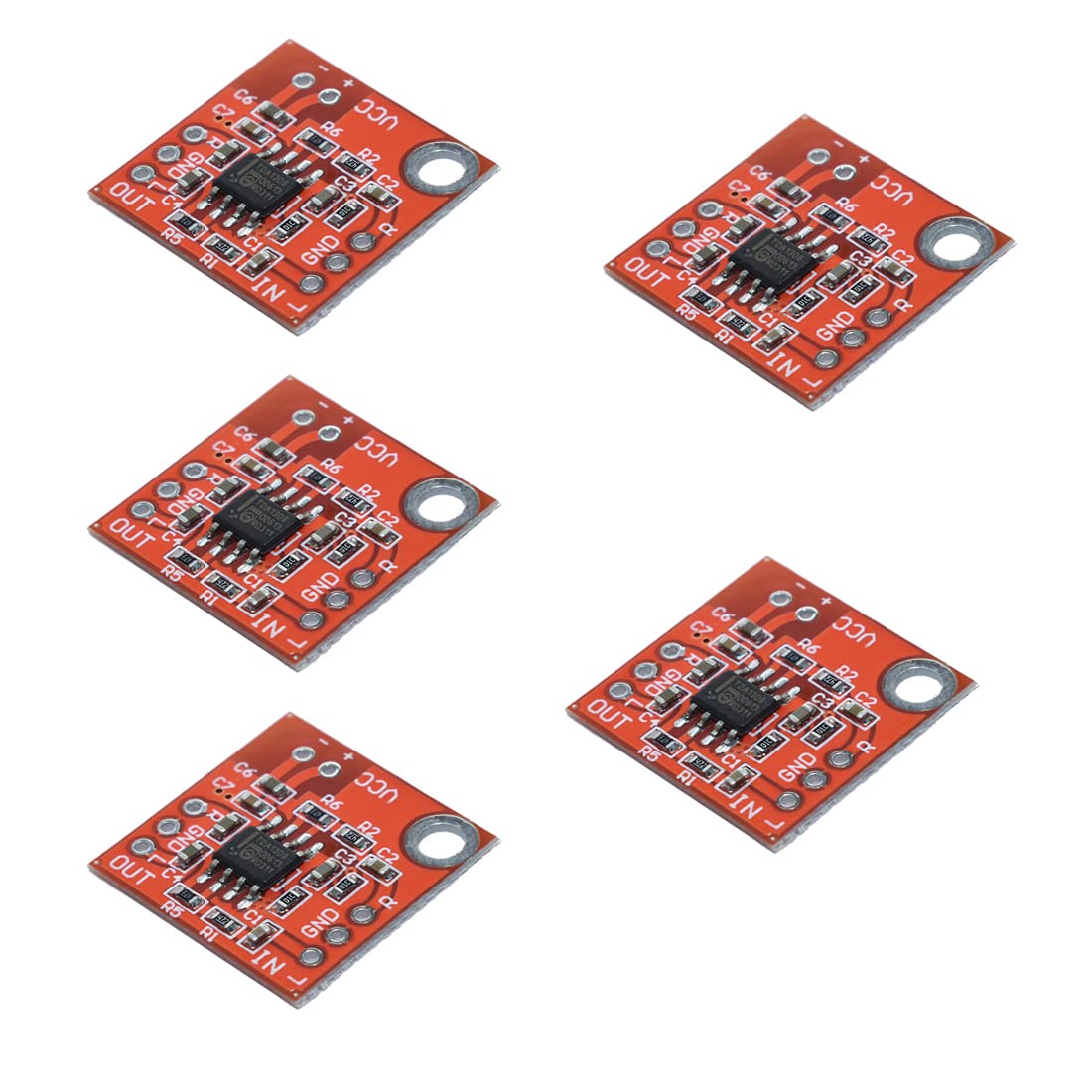 Hailege 5pcs TDA1308 Stereo Headphone Amplifier Board Headset Preamplifier Amp Board Module DC 3V-6V