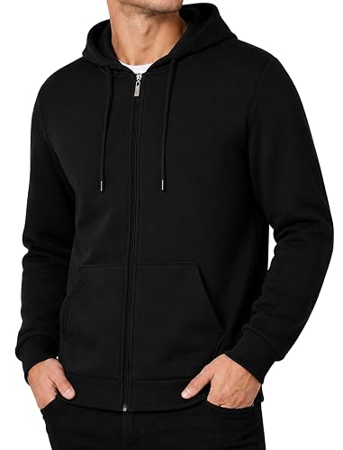 Men's Zip Up Hoodie Fleece Full Zip Hooded Sweatshirt |