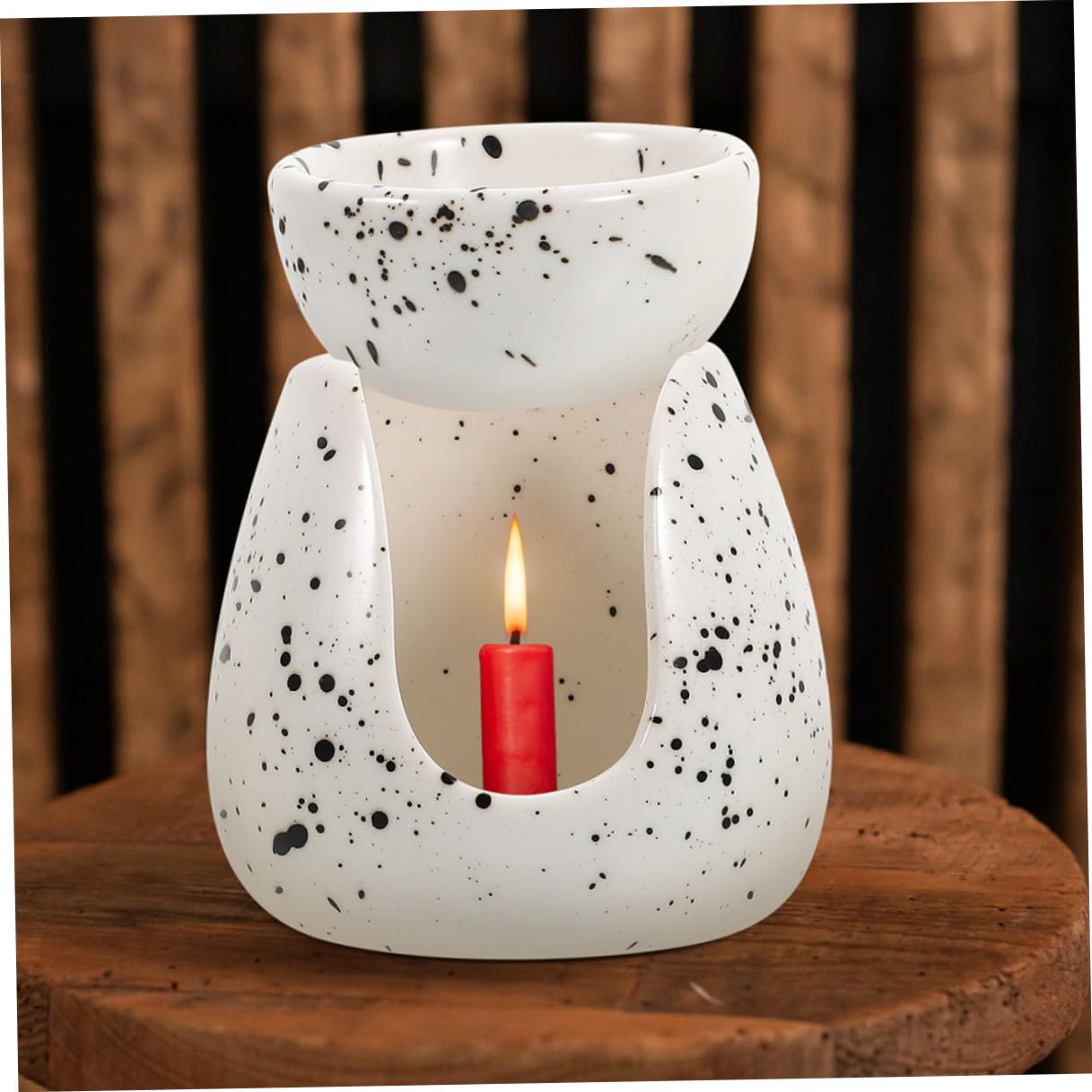 2 Stück Keramik Duftlampe Teelichthalter Aromatherapie Wax Melt Warmer Weiß Nordic Stil Aromadiffusor für Ätherische Öle Schlafzimmer Wohnzimmer Dekor