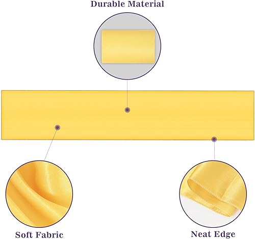 Miniatura 3 de Paquete de 24 manteles desechables color morado para mesa rectangular y camino de mesa de satén, manteles morados para fiestas y camino de mesa
