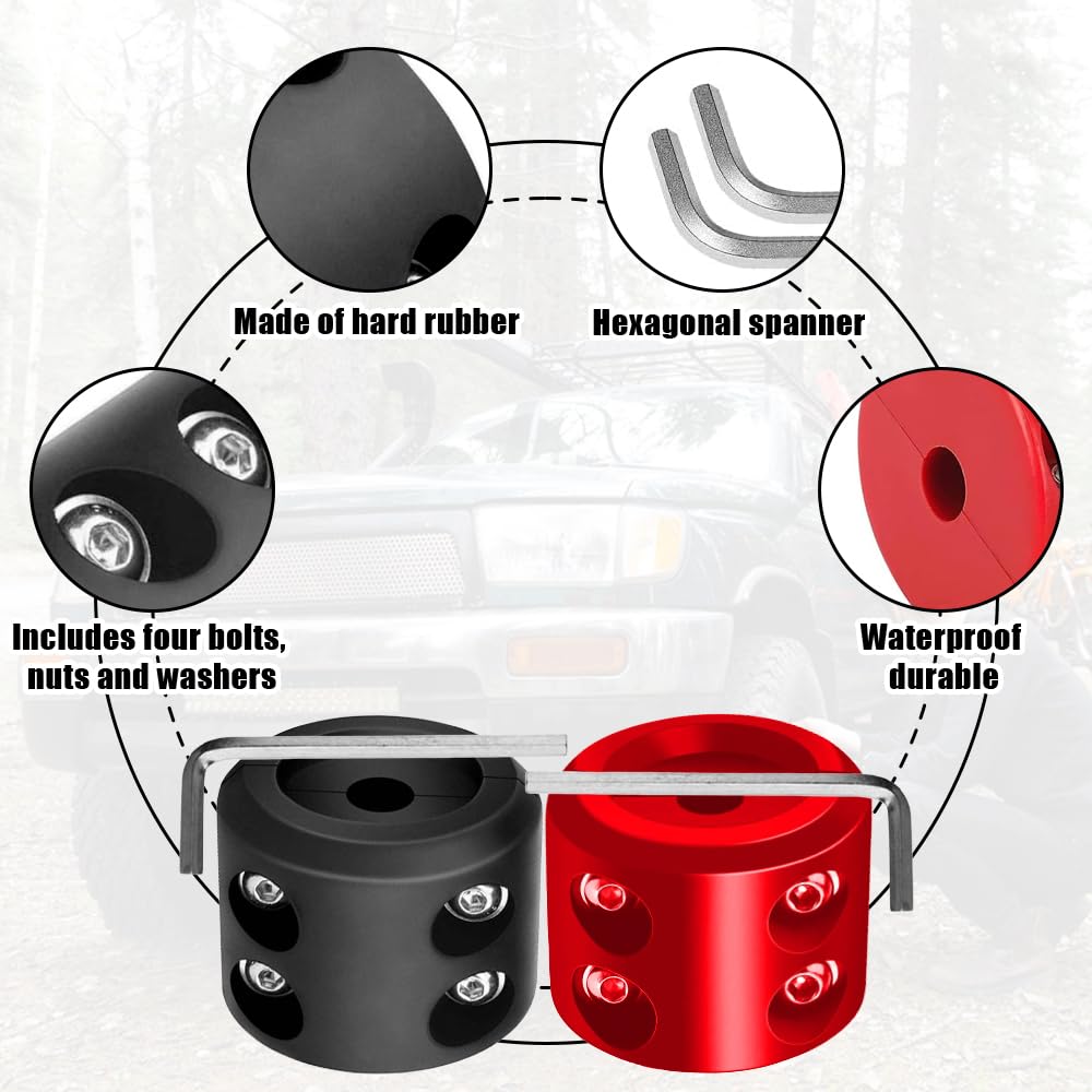 2 Fermacavo Per Verricello - Protezione Per Cavo Sintetico O Acciaio, Con Viti - Foto 10