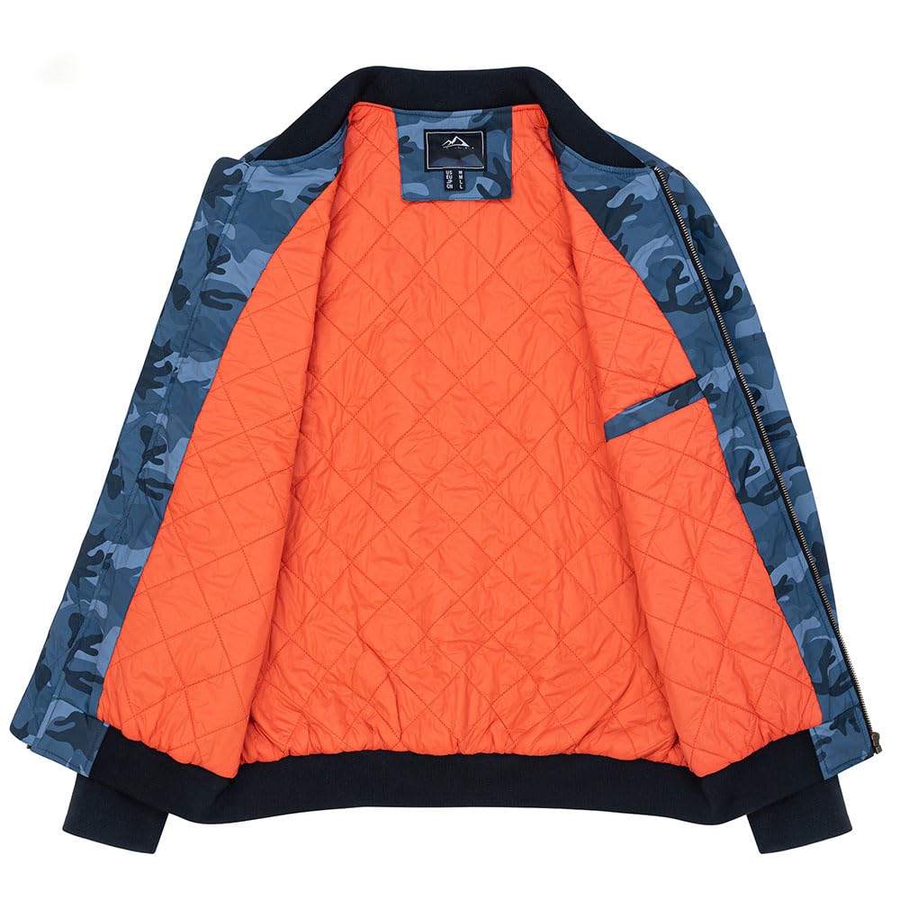 Amazon.com: CJQJPNZ Camo1 Thick Padded Bomber Jackets Men's