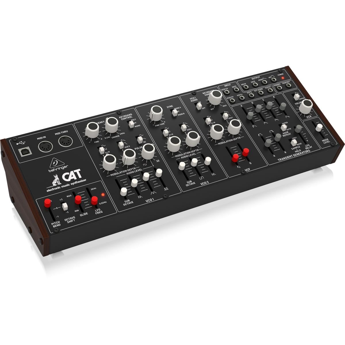 Behringer CAT Paraphonic Analog Synthesizer - Dual VCO Eurorack Module Synth with 4 Mixable Waveforms, External Sequencer Support, and 16-Voice Poly Chain for Professional Synthesiser Setup