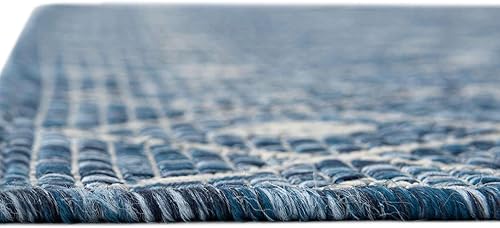 Vista 37 de Unique Loom Alfombra Colección enrejado Marroquí Celosía Transicional Interior y Exterior, Polipropileno Gris carbón/natural