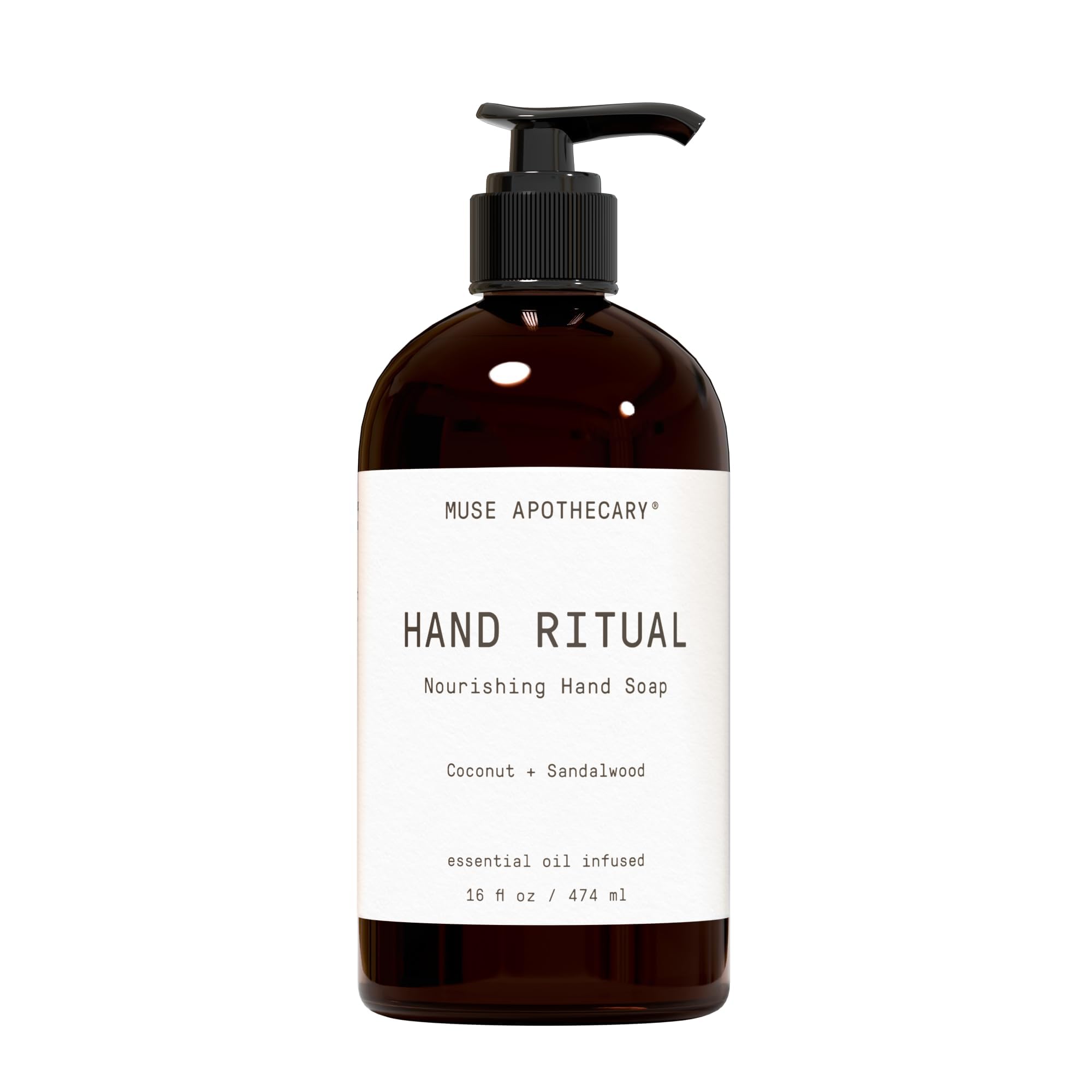 Muse Apothecary Hand Ritual - Aromatic and Nourishing Hand Soap, Infused with Natural Aromatherapy Essential Oils - USDA Certified Biobased - 16 oz,