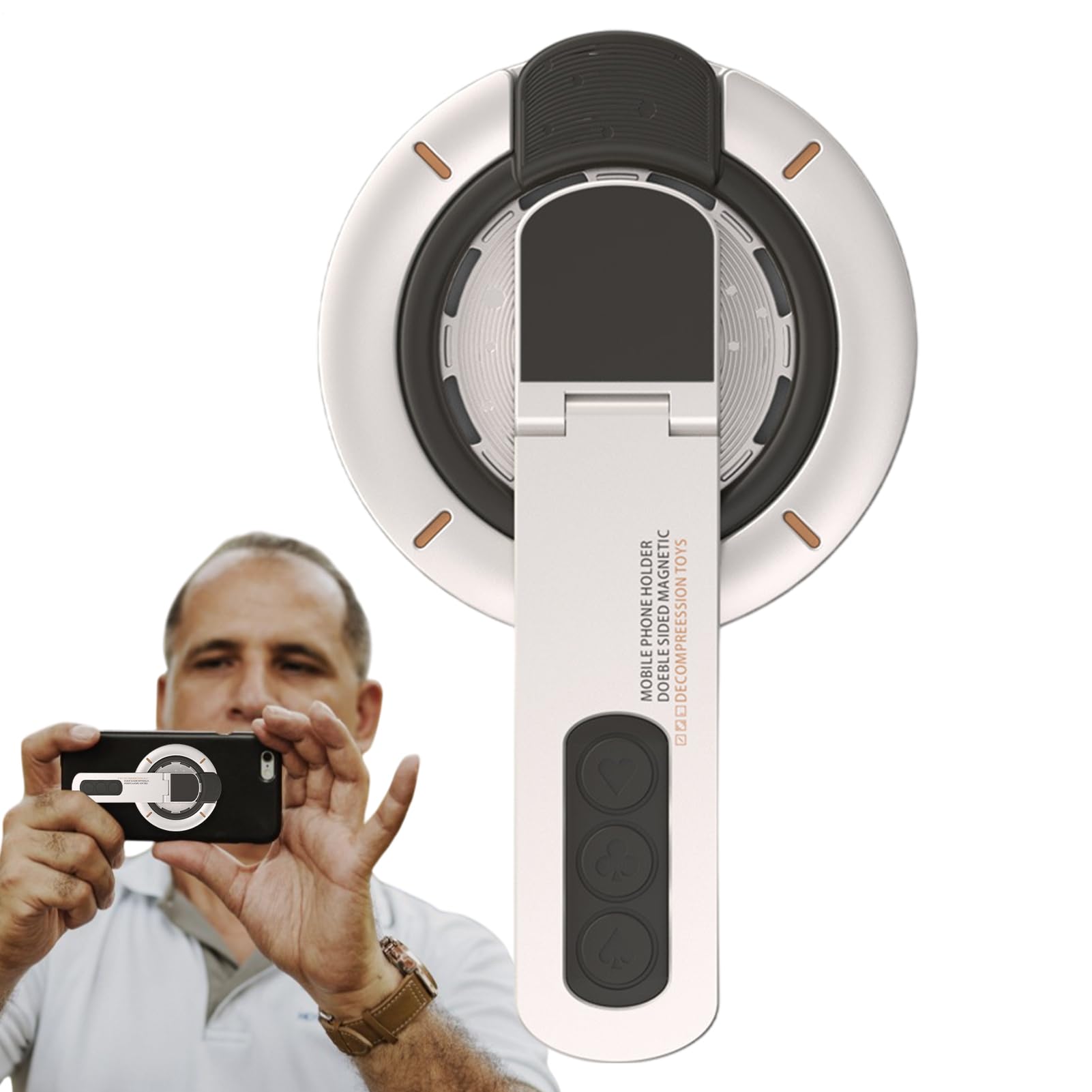 Soporte ajustable para teléfono magnético para evitar caídas en coche y mesa 8