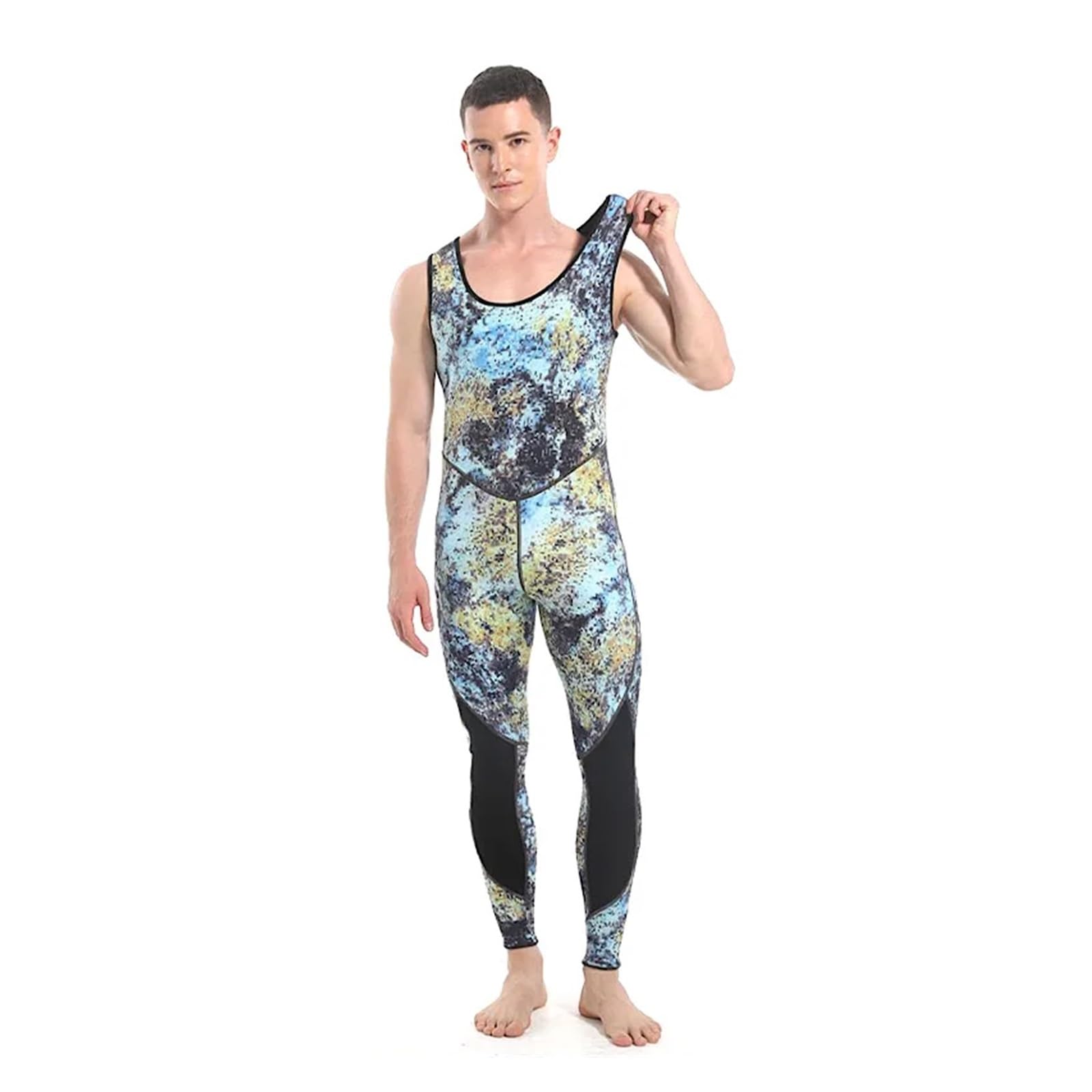 Muta Muta da uomo in neoprene 1,5/3 mm con cappuccio, calda muta caccia, pesca, surf
