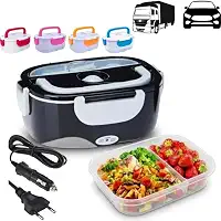 Marmita Elétrica Portátil 1,5L com Aquecimento Rápido BiVolt – 4 Voltagens (110V/220V/12V/24V) para Casa, Carro e Caminhão – Recipiente com Divisórias