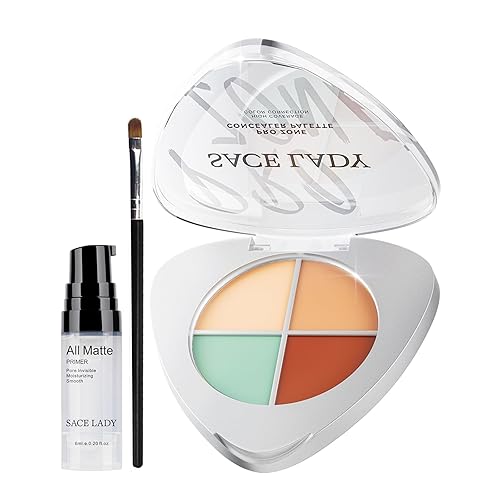 Miniatura 1 de SACE LADY 4 in 1 Concealer Palette, 4 Colors Face Eye Brow Correcting Contour Cream Palette Full Covers Undereye Dark Circles, Blemishes, Redness,