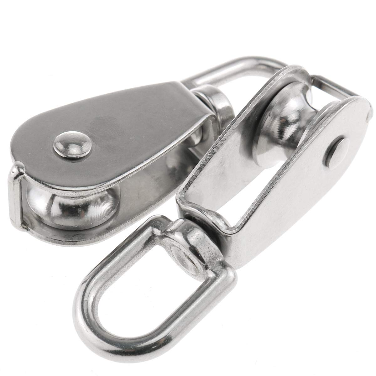 Polea de acero inoxidable para levantamiento de cocina, resistente, con rueda giratoria, cuerda de elevación