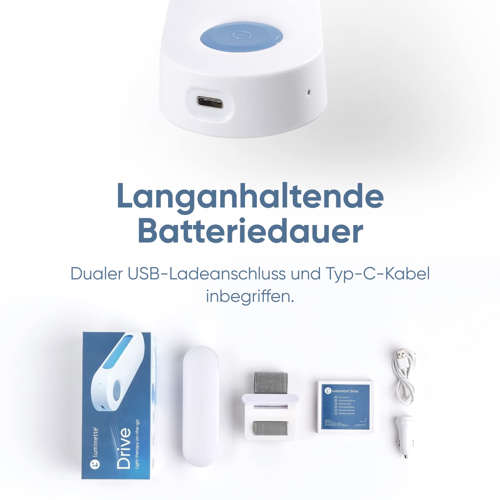 Luminette Drive® - Erste Lichttherapie-Lampe für den Einsatz im Auto - Genießen Sie die Vorteile der Lichttherapie während der Fahrt