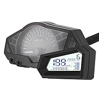 Vista 3 de Odómetro LCD, ABS LCD motocicleta odómetro velocidad combustible medidor 15000RPM apto para 300