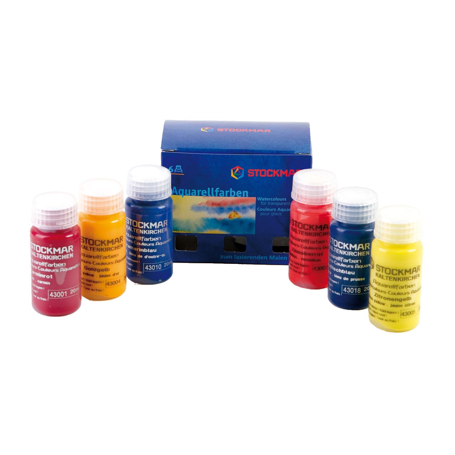 STOCKMAR Watercolour Paint Set A with 6 Colours of 20 ml
