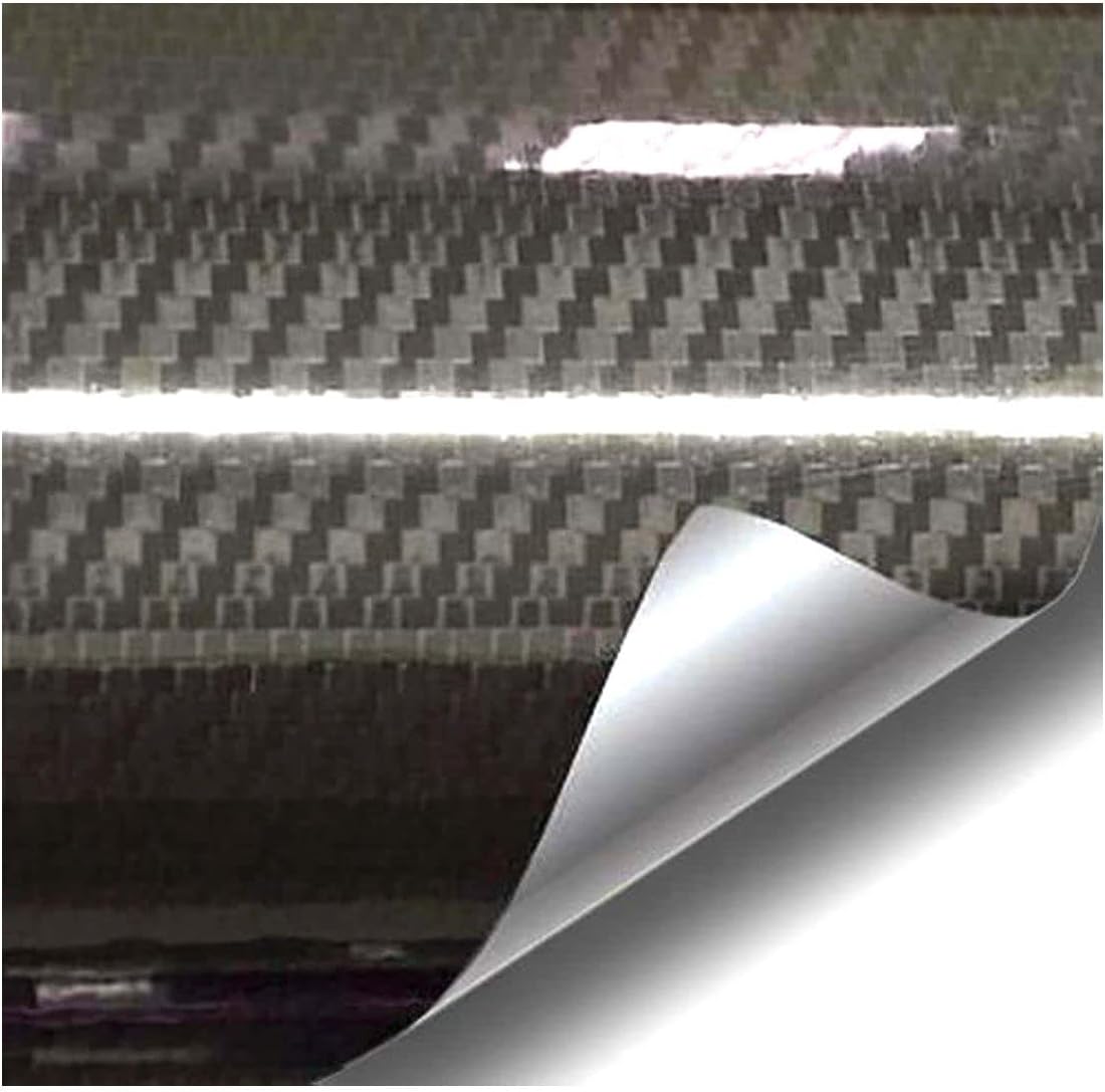 VVIVID Epoxy High Gloss Carbon Vinyl Automotive Wrap Film DIY Easy to Install No Mess (3ft x 5ft, Black)