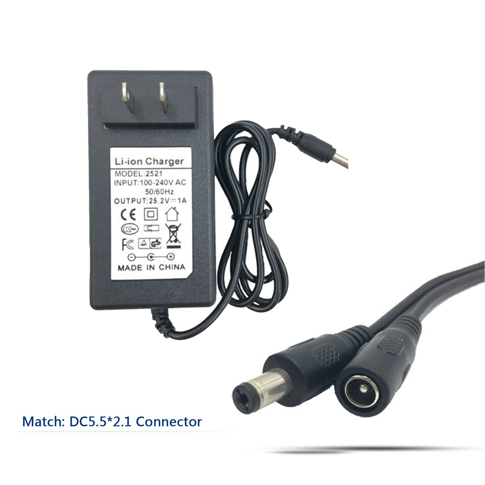 Akumulator litowo-jonowy 24 V 25,2 V 10,8 Ah akumulator o dużej pojemności pasuje do świateł wędkarskich, lamp górniczych, monitorowania zabawek elektrycznych z ładowarką