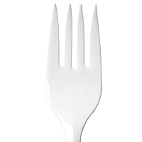 Vista 2 de Cubiertos de polipropileno Dixie, de peso medio, Blanco, 1000