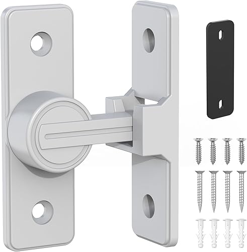 Accesorios para cerradura de puerta de granero, cierre de puerta de seguridad resistente de 90 grados, cerradura de perno abatible, pestillo de