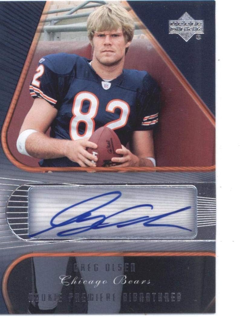 2007 Upper Deck Rookie Premiere Autographs #AC20 Greg Olsen RC AU - Chicago Bears Football Card (Autographed) NM-MT