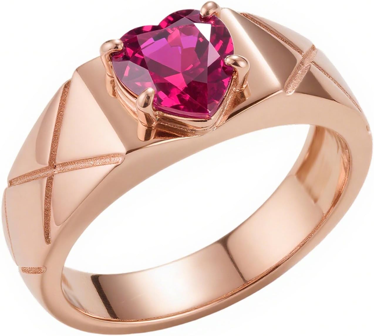 1 Carat-10 Carat Heart-Cut Gemstone Wedding Engagement Rings for Women, Sapphire/Ruby/Emerald/Moissanite/Amethyst/Garnet/Black Onyx/Blue Topaz/Citrine/Pink Tourmaline/Peridot Gemstone Heart Wedding Rings for Women, Customizable 10K Gold/14K Gold/18K Gold/925 Sterling Silver