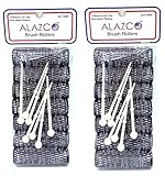 ALAZCO 14 pc Vintage Style Hair Roller Medium BRUSH ROLLERS & PINS Mesh Hair Curlers With Bristles...