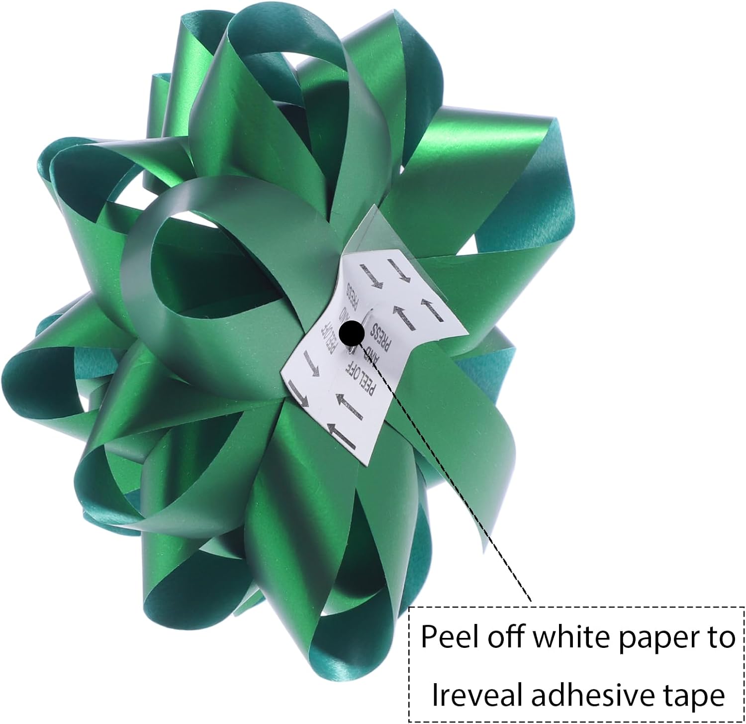 Green Bows for Gift Wrapping, 14 Pcs Gift Bow Set with 2 Ribbon Rolls, 3.5 and 4.5 Inch Star Bows and Curling Ribbon for Presents, Birthday Baby Shower Party Decorations image 3