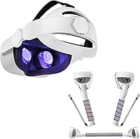 Vista 1 de Saqico Head Strap & 2 in 1 Long Arms & Handle Attachments Compatible with Oculus Quest 2 & Hand Controllers