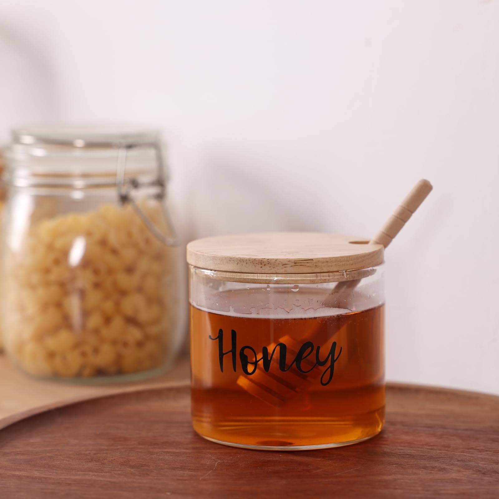 Hidove Clear All Glass Honey Jar With Silone Sealing Dir And Lid - View #6