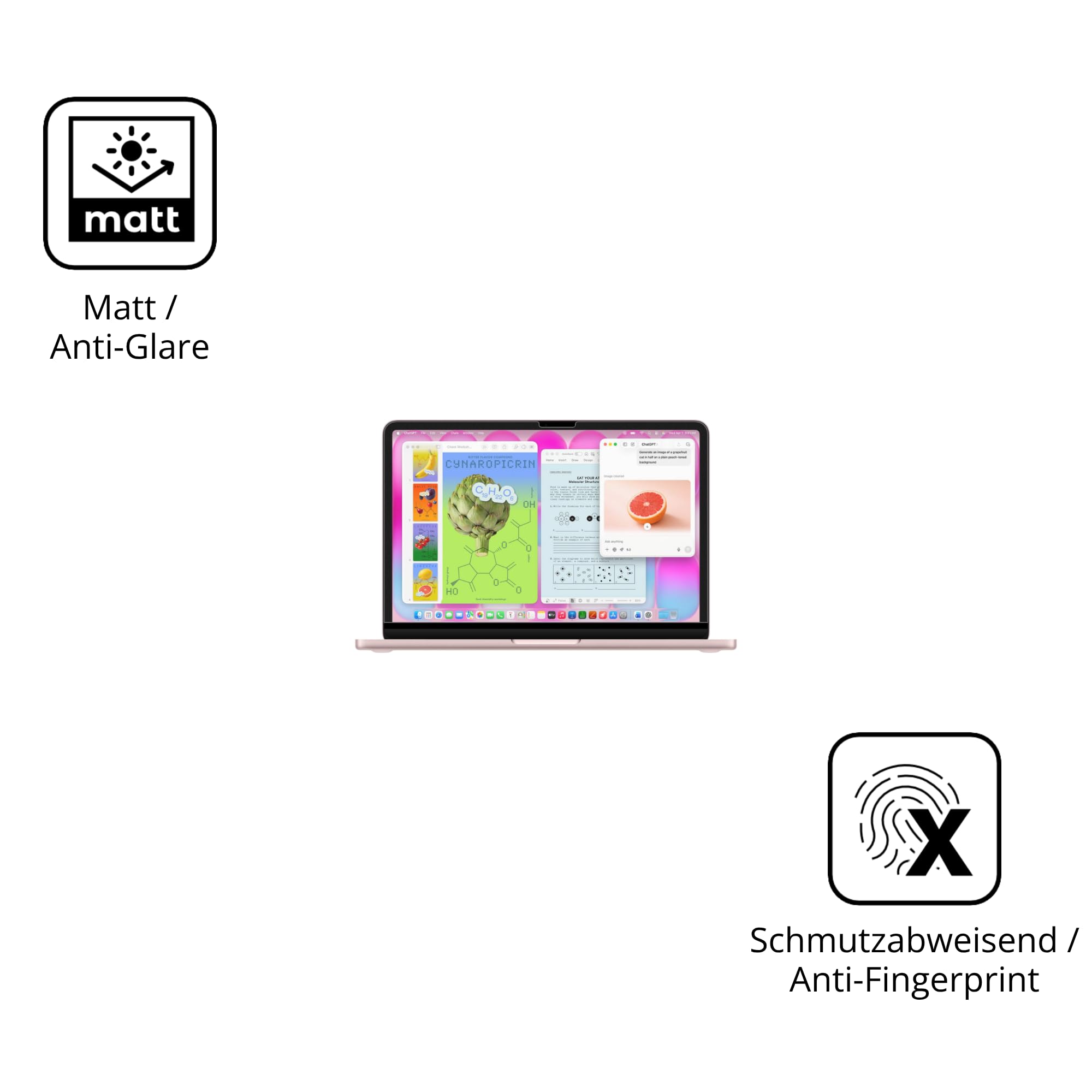 dipos 2x Pellicola Protettiva 9H opaca per Apple MacBook Neo 13 Zoll 2026 | Antiriflesso, non si rompe e non si scheggia, non è vero vetro, Anti-Shock, antigraffio, senza bolle, autoadesiva