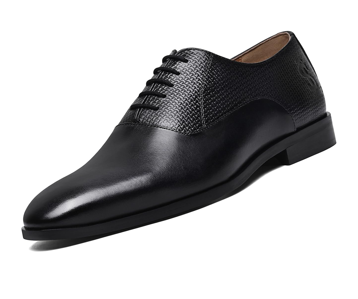louis stitch Men’s Jet Black Italian Crust Leather Derby Shoes| Formal Lace-Up Shoes for Men | Perfect for Business, Formal & Parties | LSVX-EUPLDYJB-picture-11