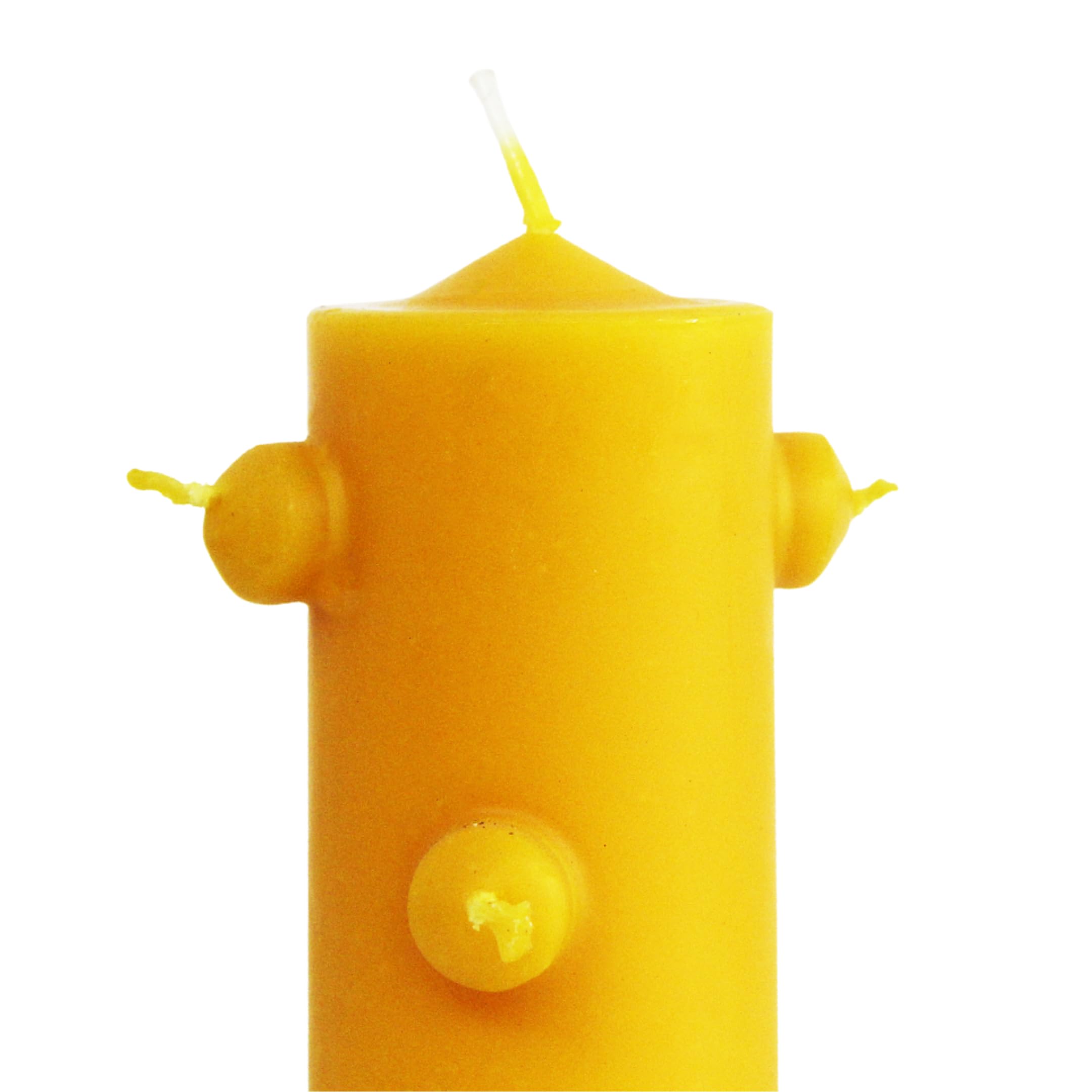 VELAS MARIANO Schwarze Kerze mit 7 Dochten, 16 cm hoch x 5,5 cm breit, für Reinigungsrouten (gelb)