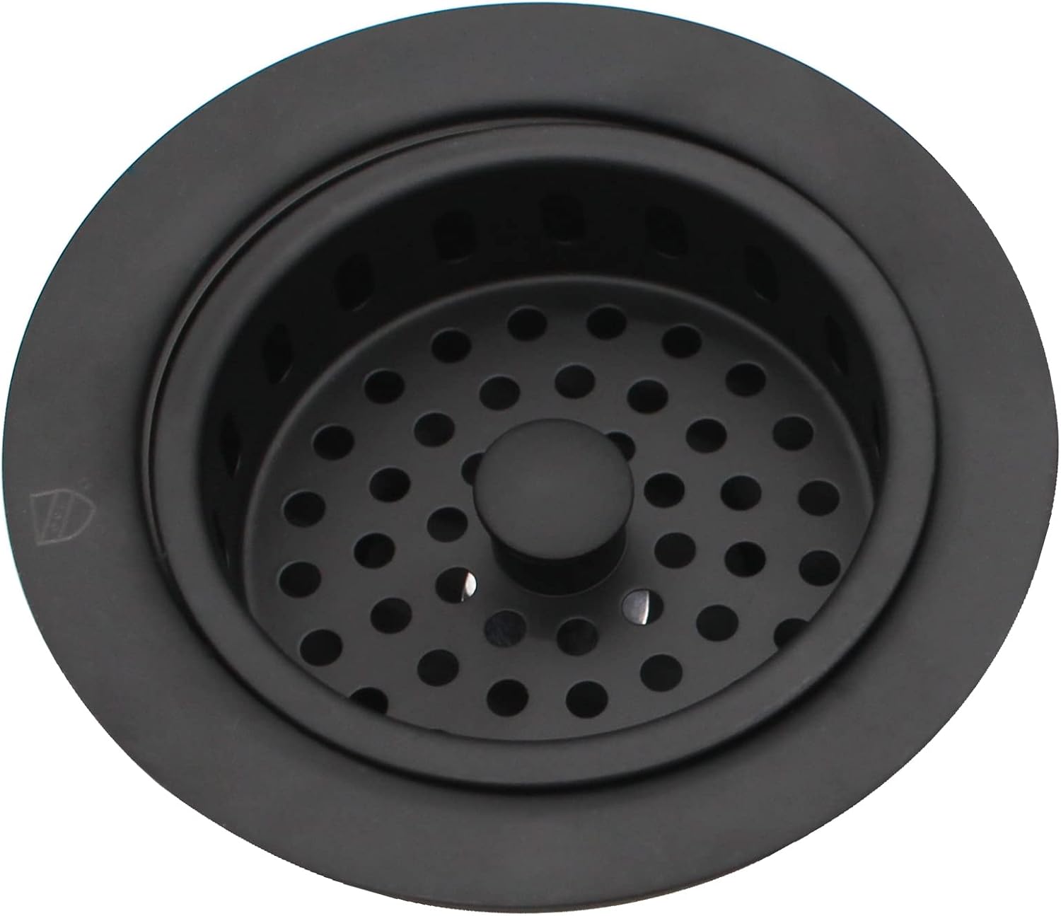 Westbrass D214-62 3-1/2" Post Style Large Kitchen Sink Basket Strainer, 1-Pack, Matte Black - - 