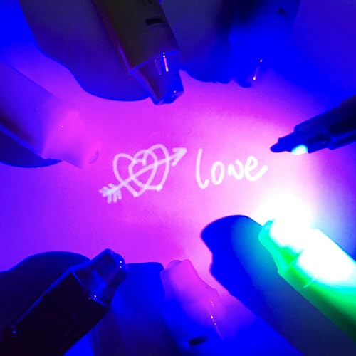 Miniatura 2 de CQACQ Bolígrafo de tinta invisible, 63 unidades, bolígrafo espía con marcador de luz para niños, para mensajes secretos y fiestas de cumpleaños,