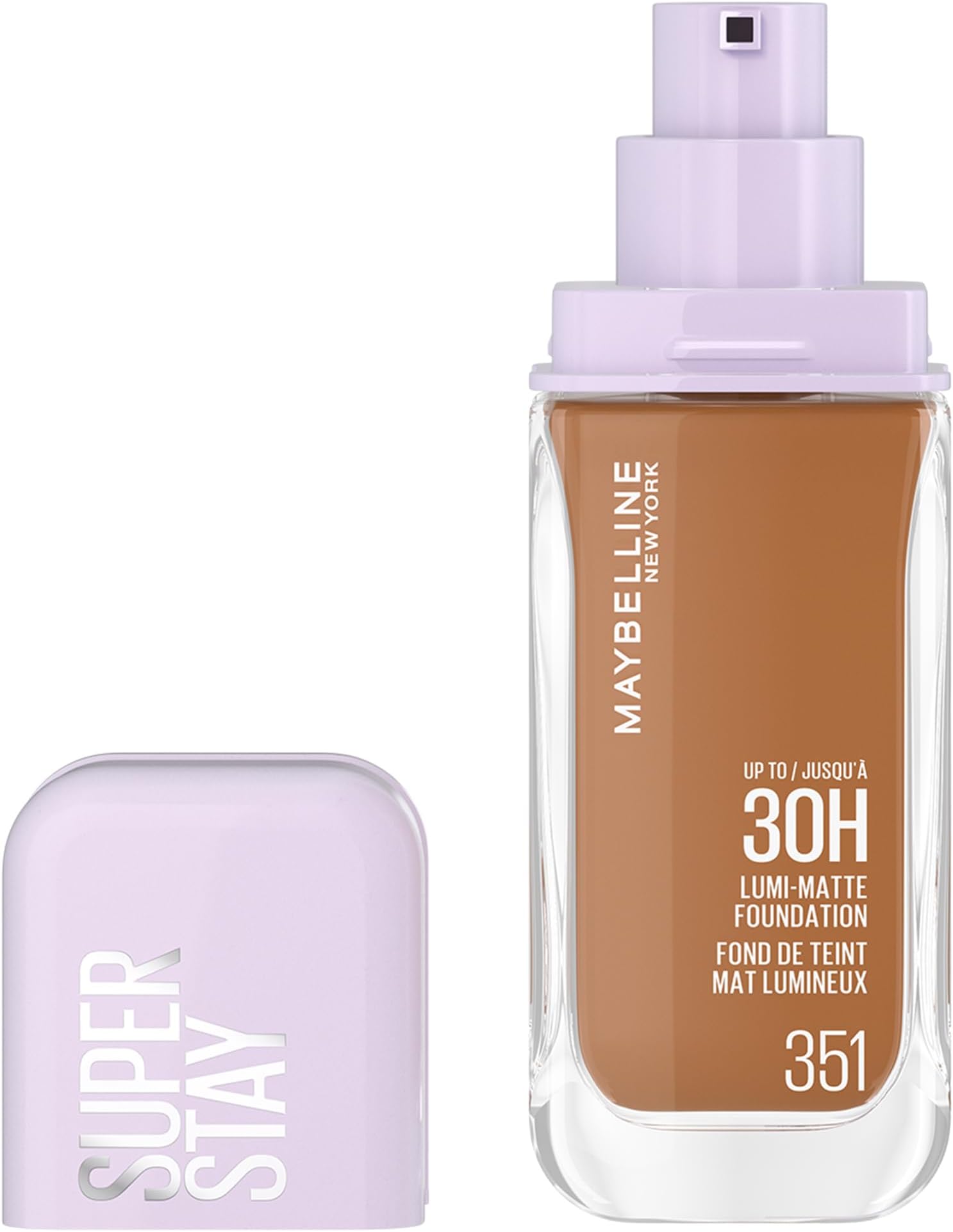 Maybelline New York - Superstay 30H Lumi Matte - Long Lasting Liquid Makeup - Extremely Resistant - Luminous Matte Finish - Enriched with Amino Acids - For All Skin Types -Tinting: 351
