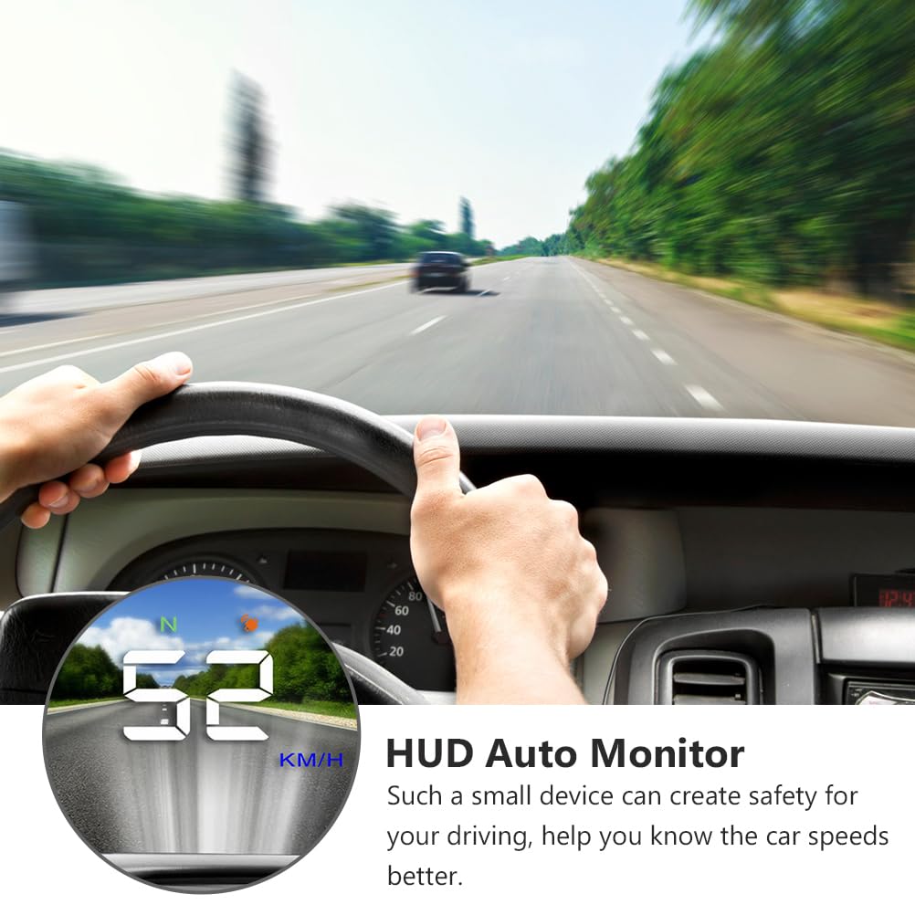 Gatuida Affichage Tête Hud Compteur de Vitesse Numérique Auto Moniteur de Vitesse Digital pour Écran de Véhicule Accessoire de Sécurité de Conduite