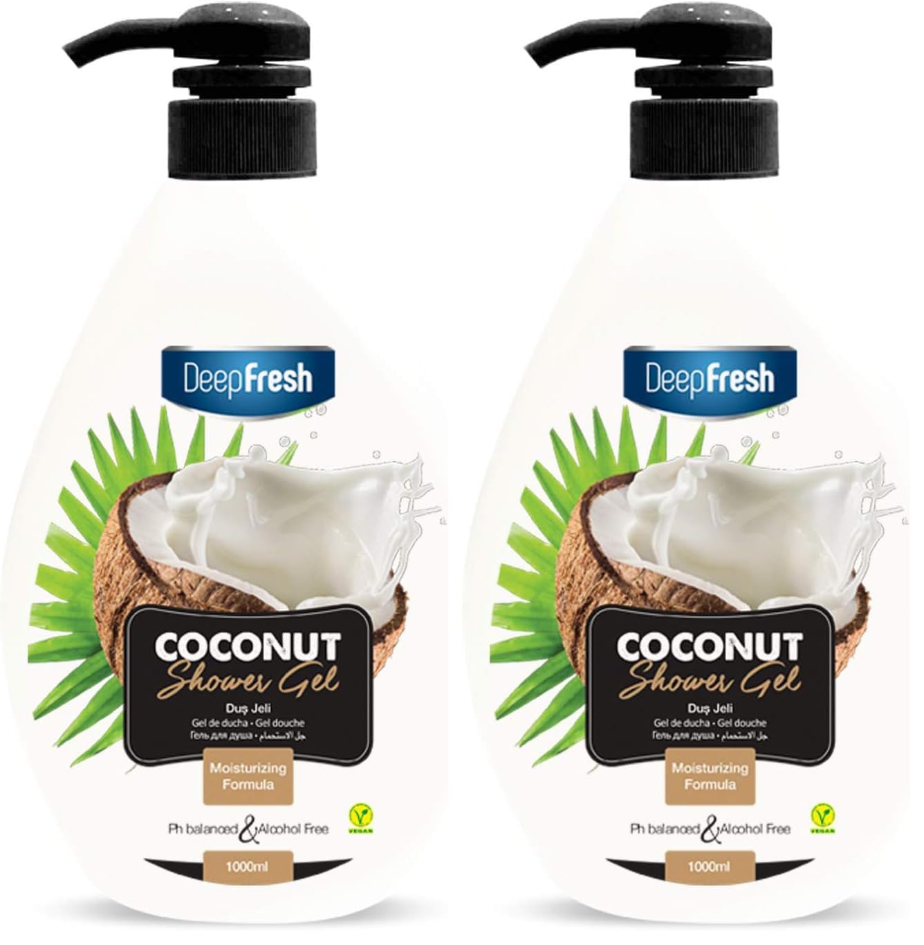 Deep Fresh Duş Jeli Coconut (1 L) (2 paketi)