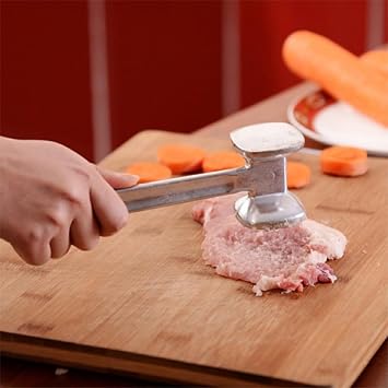 Meat Tenderizer, Versatile Meat Tenderisers, Aluminum Alloy Meat Hammer, Double Sided Heavy Duty Teeth Meat Mallet, for Steak, Chicken, Cooking Enthusiasts, Tool Used for Kitchen & BBQ